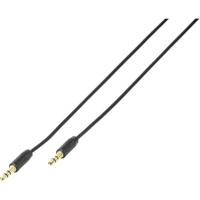 Vivanco 38767 Jackplug Audio Aansluitkabel [1x Jackplug male 3,5 mm - 1x Jackplug male 3,5 mm] 1.00 m Zwart - thumbnail