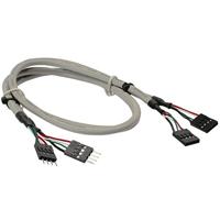 InLine 33440C USB 2.0 verlenging, intern, 2 x 4-polige paalstekker op paalaansluiting, 0,6 m
