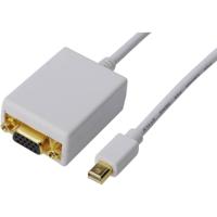 Digitus AK-340407-001-W DisplayPort / VGA Adapter [1x Mini-DisplayPort stekker - 1x VGA-bus] Wit 15.00 cm - thumbnail