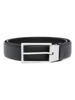 Calvin Klein ceinture en cuir à logo embossé - Noir