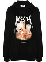 MSGM hoodie à imprimé graphique - Noir - thumbnail