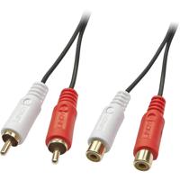 LINDY 35674 Cinch Audio Verlengkabel [2x Cinch-stekker - 2x Cinch-koppeling] 10.00 m Zwart