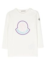 Moncler Enfant t-shirt à logo imprimé - Blanc