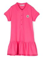 Moncler Enfant robe-polo à patch logo poitrine - Rose