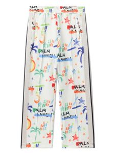 Palm Angels Kids pantalon de jogging à imprimé graphique - Blanc