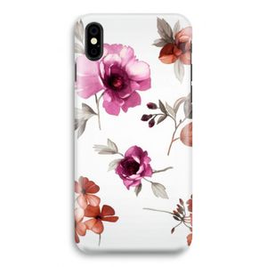 Geschilderde bloemen: iPhone X Volledig Geprint Hoesje