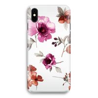 Geschilderde bloemen: iPhone X Volledig Geprint Hoesje - thumbnail