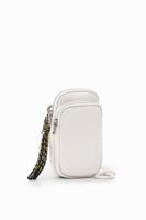 Leather-effect wallet phone pouch - WHITE - U - thumbnail