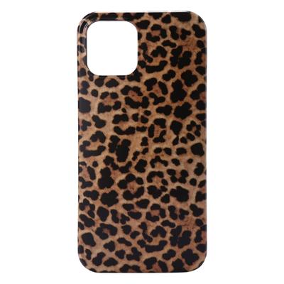 Shop4 - iPhone 12 mini Hoesje - Back Case Luipaard Bruin Shop4 - iPhone 12 mini Hoesje - Back Case Luipaard Bruin