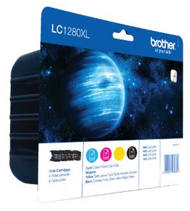 Brother LC1280XLVALBP inktcartridge 4 stuk(s) Origineel Zwart, Cyaan, Magenta, Geel