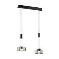 Fischer & Honsel 2-lichts hanglamp Lavin zwart 61095 - thumbnail