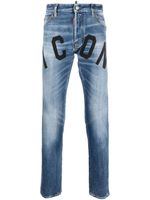 DSQUARED2 jean slim à imprimé Icon - Bleu