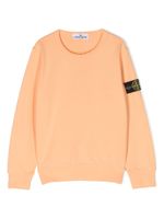 Stone Island Junior sweat en coton à patch logo - Orange - thumbnail