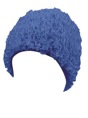 Beco badmuts franje dames stof blauw Beco badmuts franje dames stof blauw