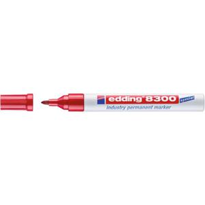 Edding 8300 industry permanent marker 4-8300002 Permanent marker Rood Watervast: Ja