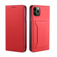 iPhone SE 2020 hoesje - Bookcase - Pasjeshouder - Portemonnee - Kunstleer - Rood