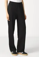Summer wide pants dames - Loungewear broek - Katoenen lange pyjamabroek dames - XS - Zwart - XS - XS - XS