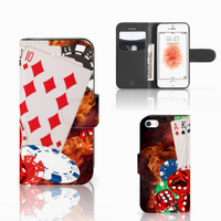 Apple iPhone 5 | 5s | SE Wallet Case met Pasjes Casino - thumbnail