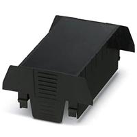 PHOENIX CONTACT EH 90 F-C DS/ABS BK9005 draagrailbehuizing, bovendeel, plat ontwerp, aansluiting aan beide zijden, 90,1 mm breedte, 74,65 mm hoogte, 36,95 mm diepte, zwart, 10 stuks