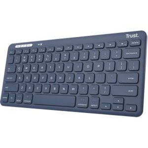 Trust Lyra - Draadloos Toetesenbord - Voor meerdere apparaten - Oplaadbaar - Qwerty - Blauw