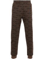 Moschino pantalon de jogging à logo en jacquard - Marron