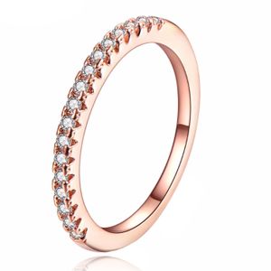 Dames Ring Verguld Rose Kleurig met Zirkonia-19mm