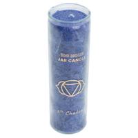Fair Trade Derde Oog Chakra (6e) Stearine Kaars in Glas - Indigo (100
