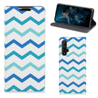Honor 20 | Huawei Nova 5T Hoesje met Magneet Zigzag Blauw