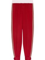 Gucci pantalon de jogging à bandes contrastantes - Rouge