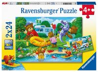 Ravensburger puzzel 2x24 stukjes de familie beer gaat kamp