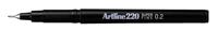 Fineliner artline 220 rond 0.2 mm zwart