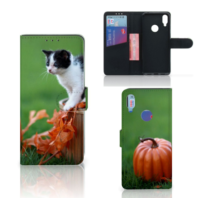 Xiaomi Redmi Note 7 Telefoonhoesje met Pasjes Kitten Xiaomi Redmi Note 7 Telefoonhoesje met Pasjes Kitten