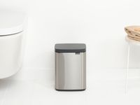 Brabantia bo afvalemmer 4 liter met kunststof binnenemmer matt steel fingerprint proof - thumbnail