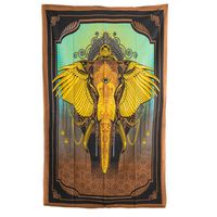 Authentiek Wandkleed Katoen Olifant (215 x 135 cm) - thumbnail