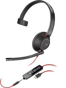 POLY 805H4A6 hoofdtelefoon/headset Bedraad Hoofdband Kantoor/callcenter USB Type-C Zwart