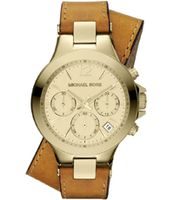 Horlogeband Michael Kors MK2261 Onderliggend Leder Bruin 18mm