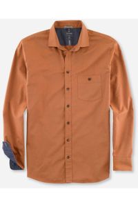 OLYMP Casual Modern Fit Overhemd caramel, Effen