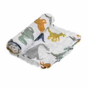 Little Unicorn muslin swaddle dino friends Maat