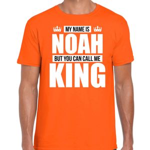 Naam My name is Noah but you can call me King shirt oranje cadeau shirt