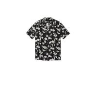Mango Man regular fit overhemd met all over print zwart
