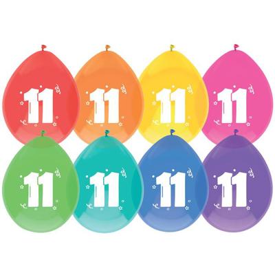 11 jaar ballonnen 8 stuks