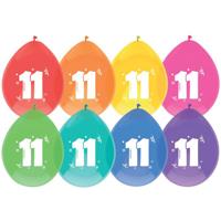 11 jaar ballonnen 8 stuks