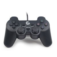 Gembird JPD-UDV-01 game controller Zwart USB 2.0 Gamepad Analoog/digitaal PC - thumbnail