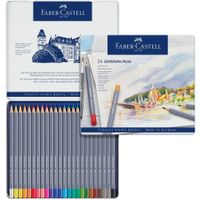 Kleurpotloden Faber-Castell Goldfaber aquarel blik ÃƒÆ’ 24 stuks assorti - thumbnail