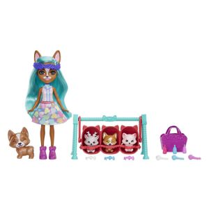 Mattel Enchantimals Baby Best Friends Pop Crizia Corgi en Show