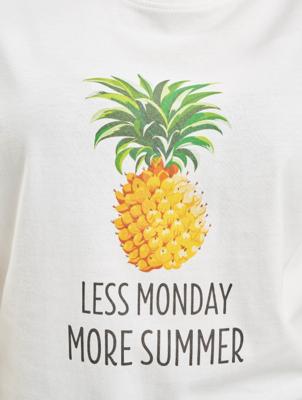 Mister Tee / t-shirt Ladies Less Monday in wit