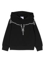 Marcelo Burlon County Of Milan Kids hoodie en coton biologique à broderies - Noir