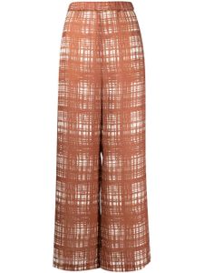 Maison MIHARA YASUHIRO pantalon froncé Random à carreaux - Marron