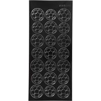 Creotime Stickers Voetballen 10 X 23 Cm Zwart