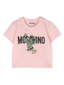 Moschino Kids t-shirt en coton à logo imprimé - Rose